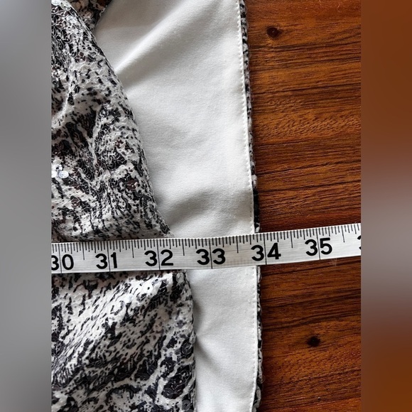 Oleg Cassini sequin snake skin print mini dress size 6 - Picture 6 of 14